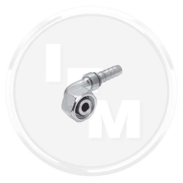 Picture of 10GS20FDHORX90 - Female DIN 90° Elbow 'O' Ring swivel (Heavy Series) - 24° Cone
