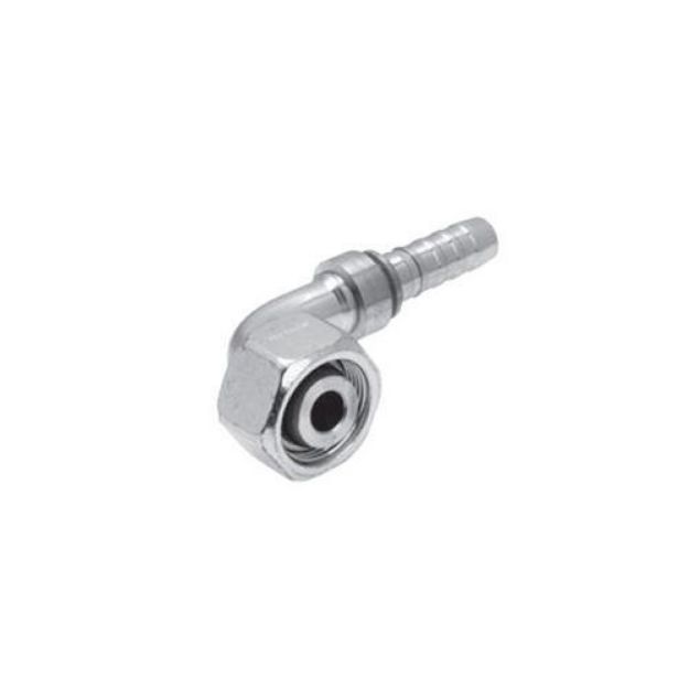 Picture of 10GS18FDLORX90 - Female DIN 90° Elbow 'O' Ring swivel (Light Series) - 24° Cone