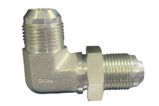Picture of 1.1/16 JIC 90 BULKHEAD ADAPTOR c/w LOCKNUT